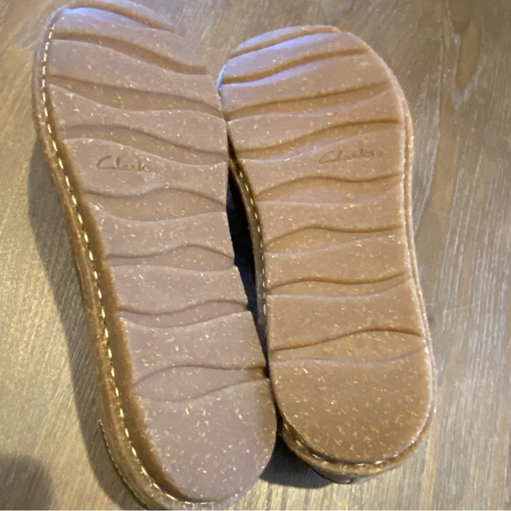 Clarks Taupe Suede Mary Jane Flats - Picture 6 of 16